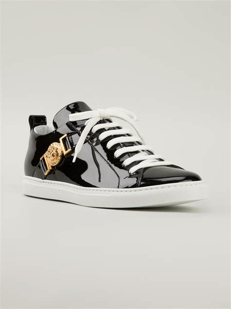 versace medusa low top sneakers|versace medusa detail round heels.